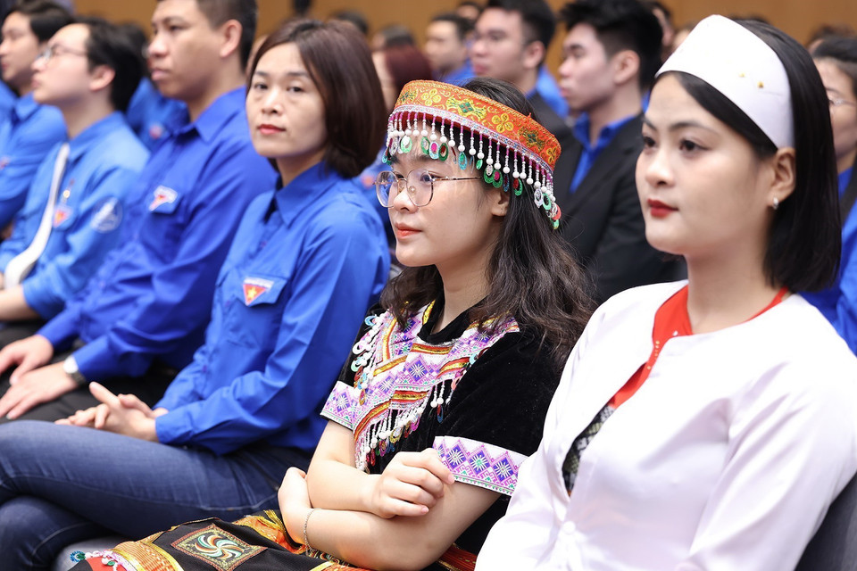 Các đại biểu thanh niên tham dự đối thoại. (Ảnh: Dương Giang/TTXVN)
