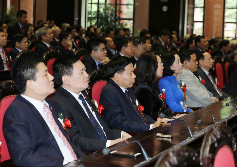 Các đại biểu dự lễ kỷ niệm. (Ảnh: Phương Hoa/TTXVN)