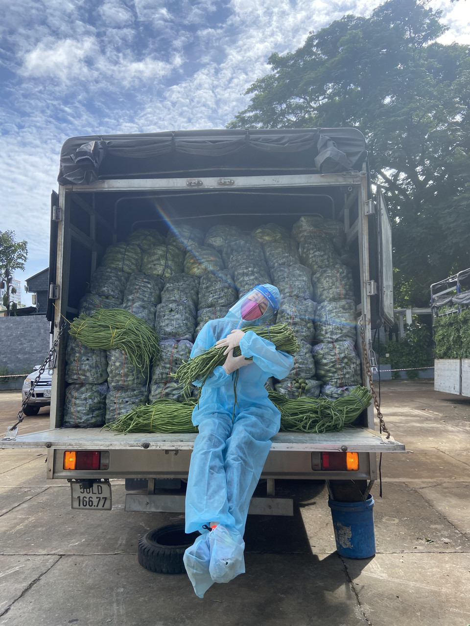 Khởi xướng và được thực hiện từ những ngày đầu tháng Bảy, dự án ‘10 tấn thực phẩm 0 đồng’ bắt đầu với mục tiêu vận động và mua thực phẩm trao tặng bà con, người lao động đang gặp nhiều khó khăn, không có thực phẩm dự trữ trong những ngày giãn cách trên địa bàn Thành phố Hồ Chí Minh. (Ảnh: CTV/Vietnam+)