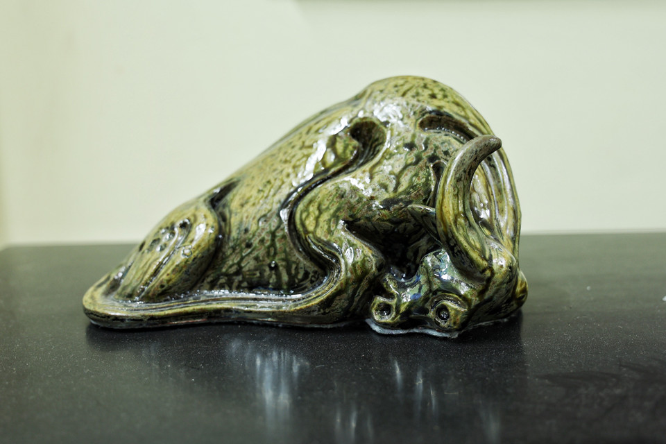 Trâu quy y. (Ảnh: Xuân Mai/Vietnam+)