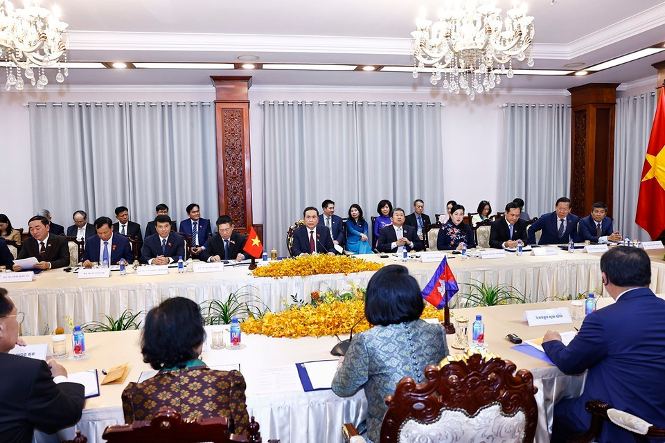 Quang cảnh hội đàm. (Ảnh: Doãn Tấn/TTXVN)