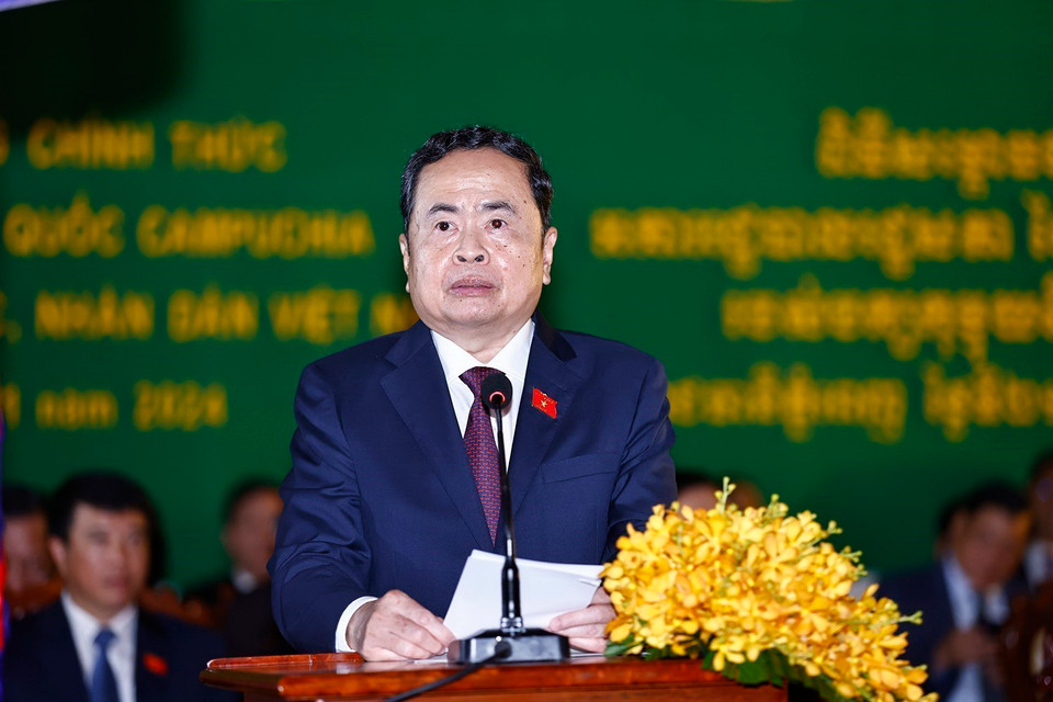 Chủ tịch Quốc hội Trần Thanh Mẫn phát biểu. (Ảnh: Doãn Tấn/TTXVN)