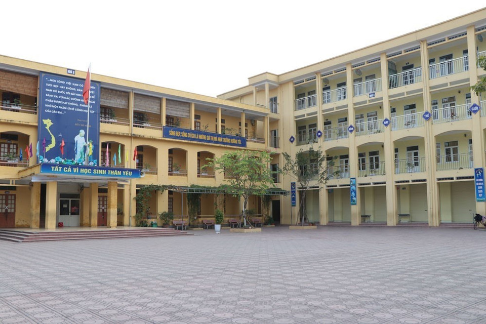 Trường tiểu học Võ Thị Sáu, phường Trần Phú, thành phố Hải Dương đóng cửa trong sáng 29/1. (Ảnh: Mạnh Minh/TTXVN)