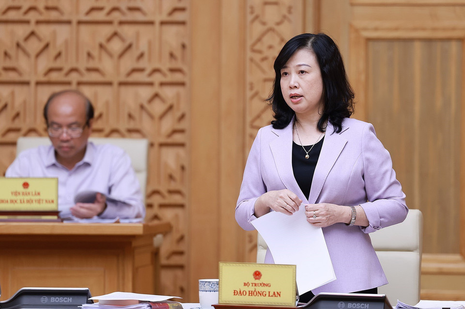 Bộ trưởng Bộ Y tế Đào Hồng Lan phát biểu. (Ảnh: Dương Giang/TTXVN)