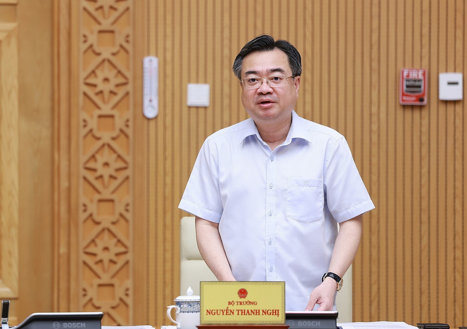 Bộ trưởng Bộ Xây dựng Nguyễn Thanh Nghị phát biểu. (Ảnh: Dương Giang/TTXVN)