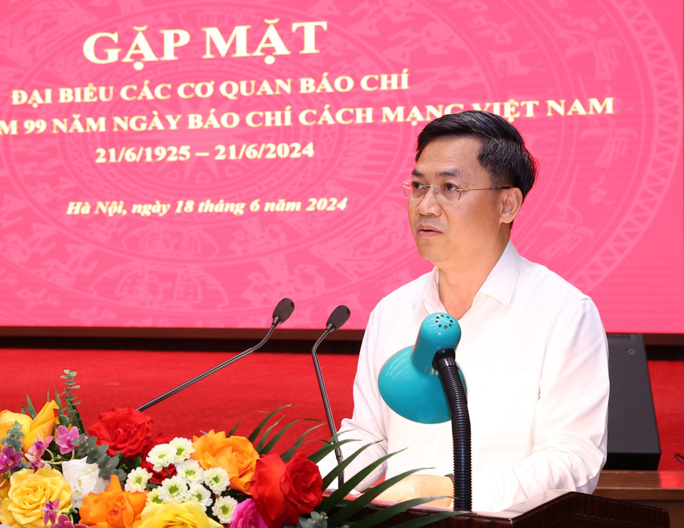 Phó Chủ tịch Ủy ban Nhân dân thành phố Hà Nội Hà Minh Hải phát biểu. (Ảnh: Văn Điệp/TTXVN)