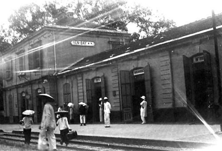 Nhà ga Yên Bái năm 1938. (Ảnh tư liệu TTXVN)