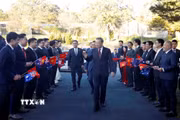 Tổng Bí thư, Chủ tịch nước Tô Lâm dự Lễ khánh thành trụ sở mới Đại sứ quán Việt Nam tại Australia. (Ảnh: Thống Nhất/TTXVN)