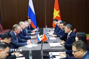 Thủ tướng Lê Minh Hưng tiếp ông Sergey Kudryashov, Tổng Giám đốc Tập đoàn Zarubezhneft. (Ảnh: Dương Giang/TTXVN)