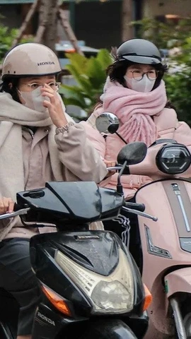 Khu vực Bắc Bộ trời rét. (Ảnh: Hoàng Hiếu/TTXVN)