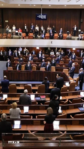 Toàn cảnh một phiên họp Quốc hội Israel tại Jerusalem. (Ảnh: THX/TTXVN)