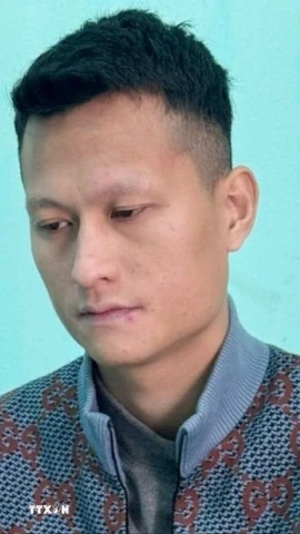 Đối tượng Mai Văn Tới cầm đầu đường dây lừa đảo. (Ảnh: TTXVN phát) 