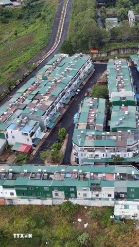 Dự án xã hội tại phường Nam Gia Nghĩa, tỉnh Lâm Đồng, nhìn từ trên cao. (Ảnh: Hưng Thịnh/TTXVN)