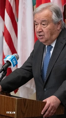 Tổng Thư ký Liên hợp quốc (LHQ) Antonio Guterres. (Ảnh: THX/TTXVN)