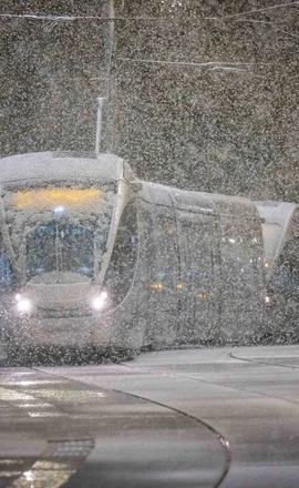 Một trận bão tuyết ở Jerusalem (Israel). (Nguồn: timesofisrael.com) 