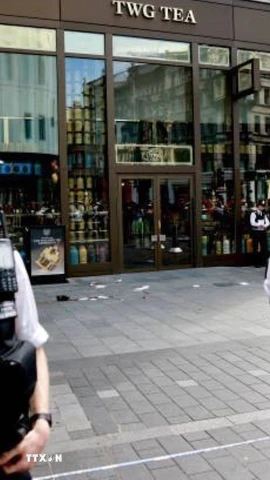 Cảnh sát gác tại thủ đô London, Anh. (Ảnh: Getty Images/TTXVN)