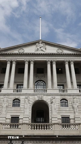 Ngân hàng Trung ương Anh. (Ảnh: Getty Images/TTXVN)
