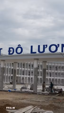 Năm học 2026 - 2027, trường THPT Đô Lương 1 được đầu tư xây mới với tổng vốn đầu tư hơn 100 tỷ đồng, đáp ứng yêu cầu dạy học Chương trình Giáo dục phổ thông mới. (Ảnh: Bích Huệ/TTXVN)