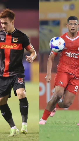 Tâm điểm của vòng 14 V-League là Derby Ninh Bình (trái) và Derby Thủ đô. (Ảnh: VPF)