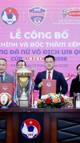 Năm 2026 đánh dấu năm thứ ba liên tiếp Công ty Cổ phần ACECOOK Việt Nam đồng hành cùng Giải bóng đá Nữ Vô địch U19 Quốc gia. (Ảnh: VFF)