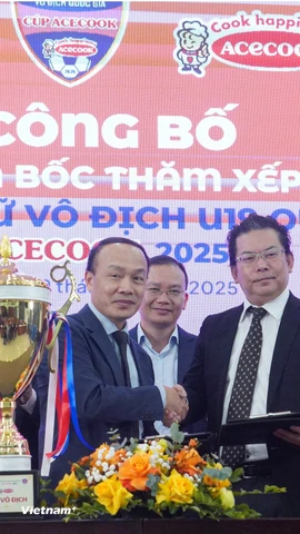 Acecook Việt Nam tiếp tục là Nhà tài trợ chính của Giải Bóng đá Nữ U19 Quốc gia 2025. (Ảnh: Việt Anh/Vietnam+)