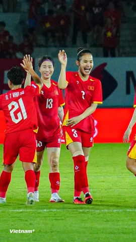 Đội tuyển nữ Việt Nam sẽ đối đầu đội nhì bảng B ở bán kết AFF Cup nữ 2025. (Ảnh: Việt Anh/Vietnam+)