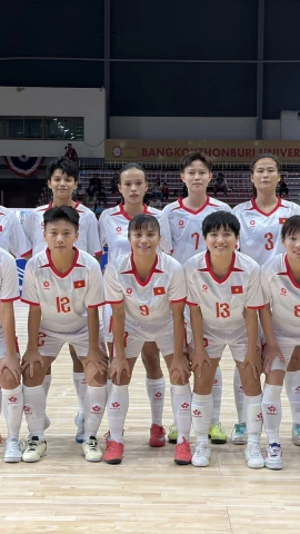 Đội tuyển Futsal Nữ Việt Nam giành quyền vào bán kết SEA Games 33. (Ảnh: VFF)