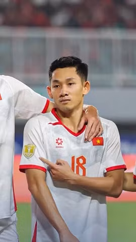 Hai Long (số 18) ghi bàn trong chiến thắng 3-0 của đội tuyển Việt Nam trước Indonesia. (Ảnh: ASEAN United FC)