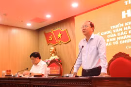 Ông Nguyễn Hồ Hải, Bí thư Tỉnh ủy Cà Mau phát biểu. (Ảnh: Kim Há/TTXVN)