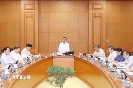 Thường trực Ban Bí thư Trần Cẩm Tú phát biểu chỉ đạo. (Ảnh: Phương Hoa/TTXVN)
