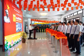 Khai mạc Triển lãm chuyên đề “Chủ tịch Hồ Chí Minh với những mốc lịch sử năm 1946." (Ảnh: Mai Trang/TTXVN)