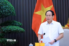 Phó Thủ tướng Lê Tiến Châu phát biểu. (Ảnh: Tuấn Anh/TTXVN)
