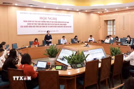 Toàn cảnh buổi làm việc. (Ảnh: Hùng Mạnh/TTXVN)