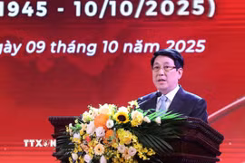 Chủ tịch nước Lương Cường phát biểu chỉ đạo. (Ảnh: Lâm Khánh/TTXVN)