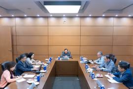 Phó Chủ tịch Quốc hội Nguyễn Khắc Định chủ trì làm việc với các cơ quan về công tác phối hợp chuẩn bị. (Nguồn: Cổng thông tin điện tử Quốc hội Việt Nam)