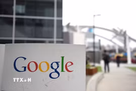 Biểu tượng của Google tại trụ sở của công ty ở New York, Mỹ. (Ảnh: AFP/TTXVN)