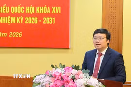 Thứ trưởng Bộ Nội vụ Trương Hải Long phát biểu khai mạc. (Ảnh: Chu Thanh Vân/TTXVN)