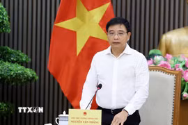 Phó Thủ tướng Nguyễn Văn Thắng phát biểu tại cuộc họp. (Ảnh: TTXVN phát)