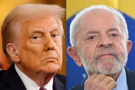 Tổng thống Mỹ Donald Trump (trái) và Tổng thống Brazil Luiz Inacio Lula da Silva. (Nguồn: Nurphoto)