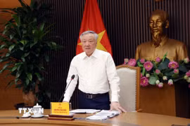 Phó Thủ tướng Thường trực Nguyễn Hòa Bình phát biểu. (Ảnh: Phạm Kiên/TTXVN)