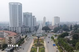 Một góc trung tâm hành chính tỉnh Thái Nguyên hiện nay. (Ảnh: Hoàng Nguyên/TTXVN)