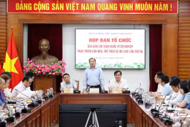 Ủy viên Dự khuyết Ban Chấp hành Trung ương Đảng, Thứ trưởng Thường trực Bộ Văn hóa, Thể thao và Du lịch Lê Hải Bình, Trưởng Ban tổ chức đồng chủ trì cuộc họp Ban Tổ chức Giải Báo chí toàn quốc "Vì sự nghiệp phát triển Văn hóa, Thể thao và Du lịch" lần thứ Ba (nay là Giải Báo chí toàn quốc “Vì sự nghiệp phát triển Văn hóa Việt Nam” lần thứ ba). (Nguồn: Báo Văn Hóa)