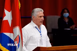 Chủ tịch Cuba Miguel Diaz‑Canel. (Ảnh: THX/TTXVN)
