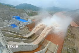 Nhà máy Thủy điện Lai Châu. (Ảnh: Huy Hùng/TTXVN)