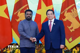 Thủ tướng Phạm Minh Chính hội kiến Tổng thống Sri Lanka Anura Kumara Dissanayaka. (Ảnh: Dương Giang/TTXVN)