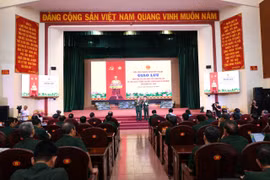 Quang cảnh buổi Giao lưu với điển hình tiên tiến tại Hội trường Quân đoàn 34. (Nguồn: Vietnam+)