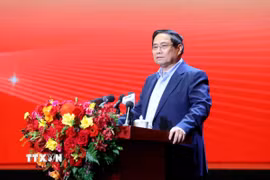 Thủ tướng Phạm Minh Chính phát biểu chỉ đạo. (Ảnh: Phạm Kiên/TTXVN)
