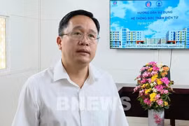 Ông Nguyễn Thành Trung - Giám đốc Ban quản lý dự án trả lời phỏng vấn TTXVN. (Ảnh: Thu Hằng/Bnews)