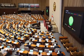 Một phiên họp Quốc hội Hàn Quốc tại thủ đô Seoul. (Ảnh: Yonhap/TTXVN)