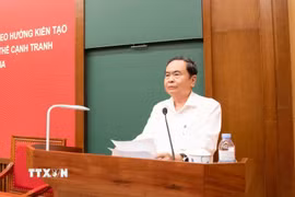Chủ tịch Quốc hội Trần Thanh Mẫn phát biểu. (Ảnh: TTXVN phát)